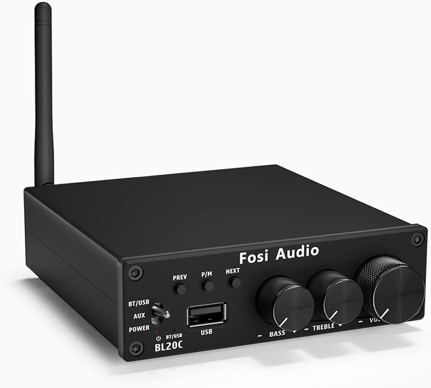 Fosi Audio BL20C 320 Watts Bluetooth 5.0 Power Amplifier USB Flash Drive Player...