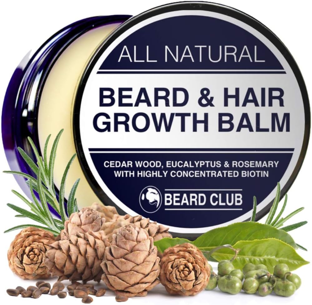 Beard Club - Beard Balm for Men for Beard & Hair Growth - Beard Moisturiser with...