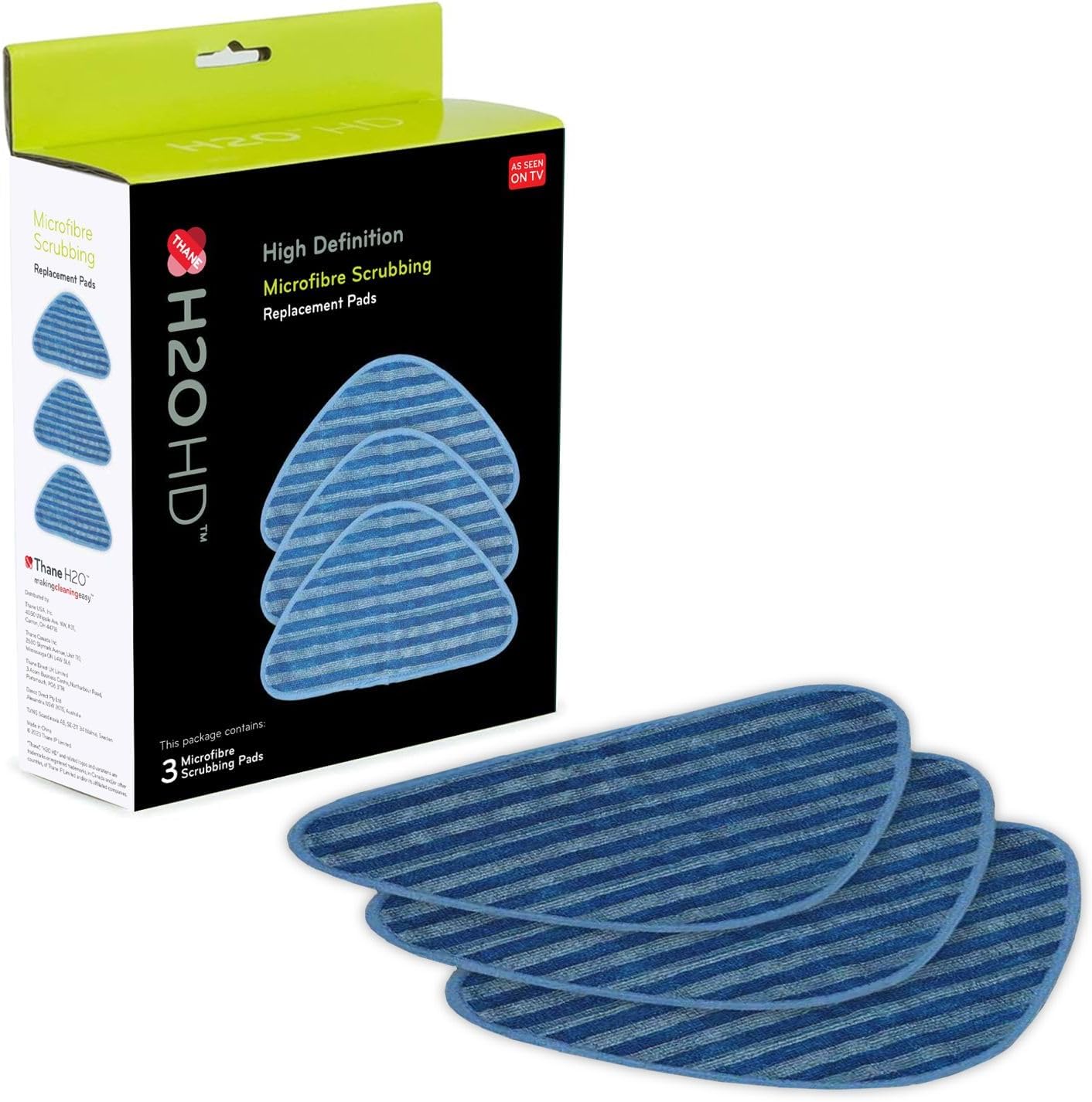 H2O HD Cloth Pack - Set of 3 Scrubbing Cloths for Steam Cleaners - Optimize Your...