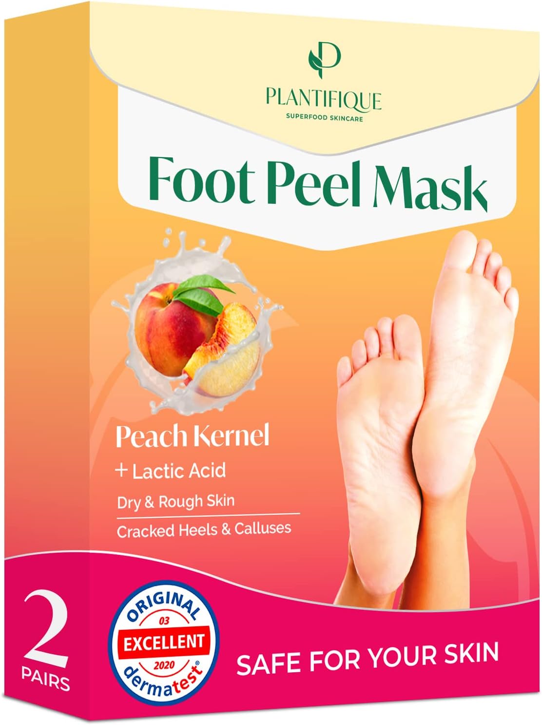 Plantifique Foot Peel Mask - Foot Mask Dermatologically Tested - Repair Heels &...