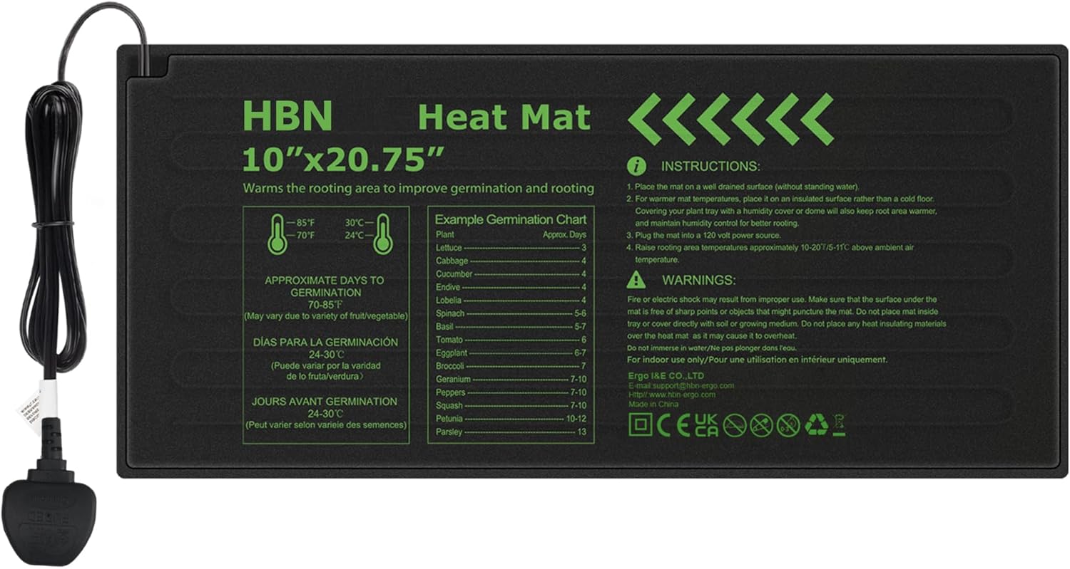 Durable Seedling Heat Mat,Waterproof Hydroponic Heating Pad,Seedling Heating Pad...