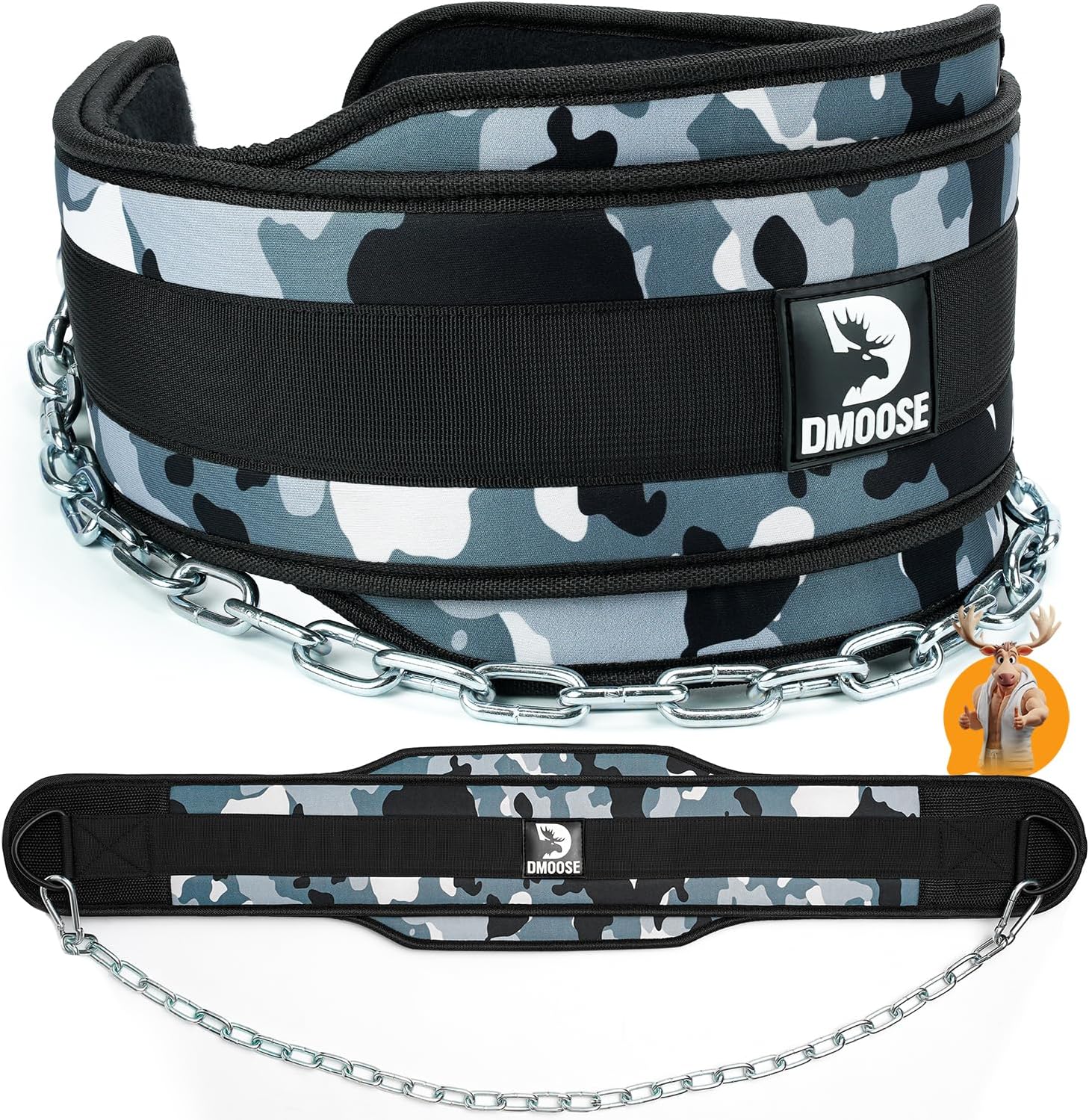 DMoose Dip Belt with 36 Inches Heavy Duty Steel Lifting Chain For Pull Ups, Trai...