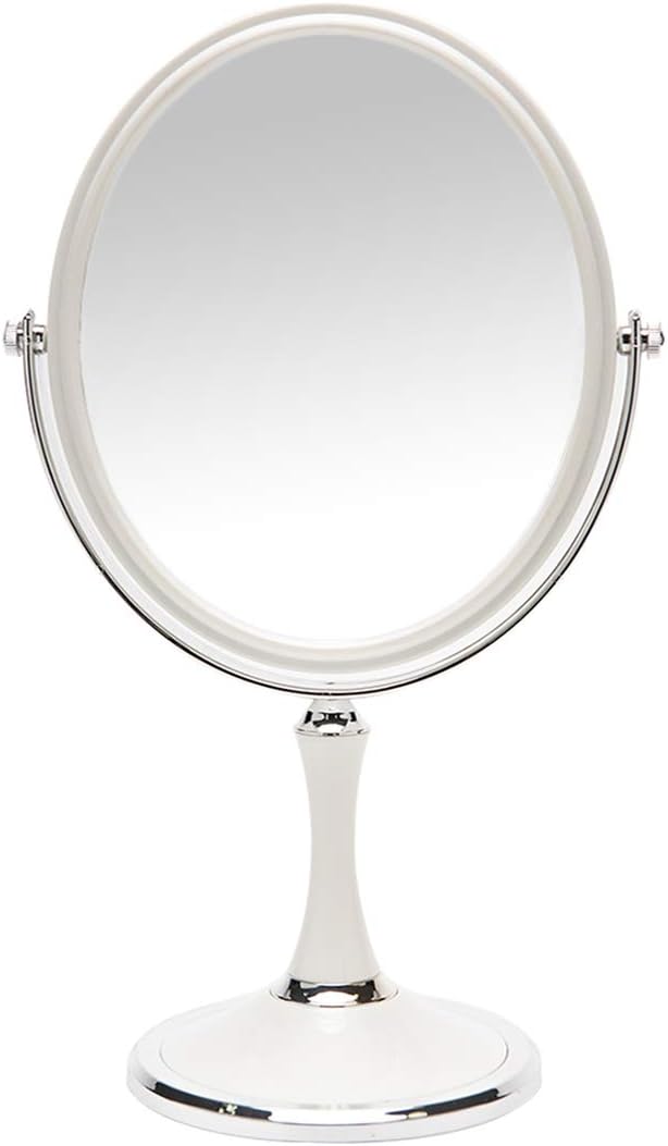 YEAKE Magnifying Makeup Vanity Mirror, 8-inch ABS Plastic Double Sided Swivel Va...