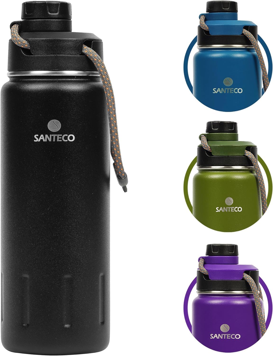 SANTECO Stainless Steel Insulated Drinking Bottle 710 ml I Leak-proof Vacuum Fla...