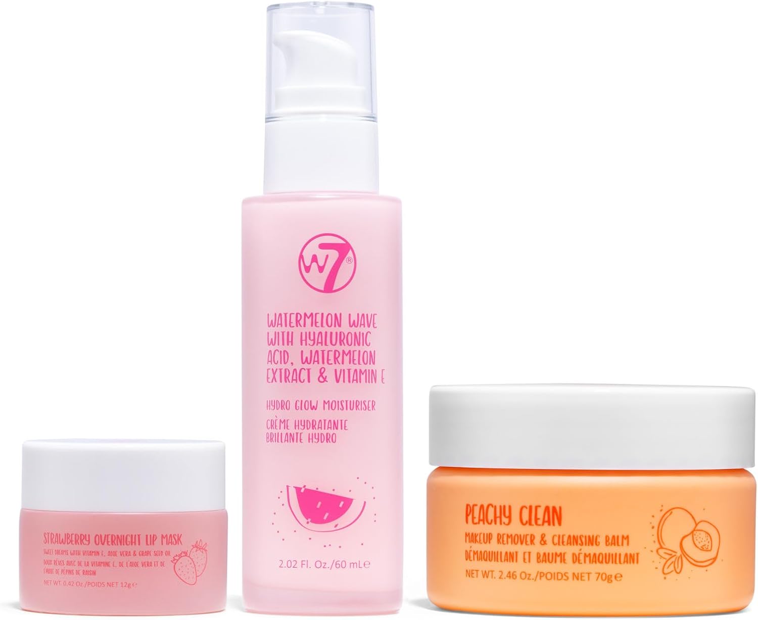 W7 Peachy Clean Makeup Removal, Aftercare & Cleansing Set - Remove Makeup, Moist...