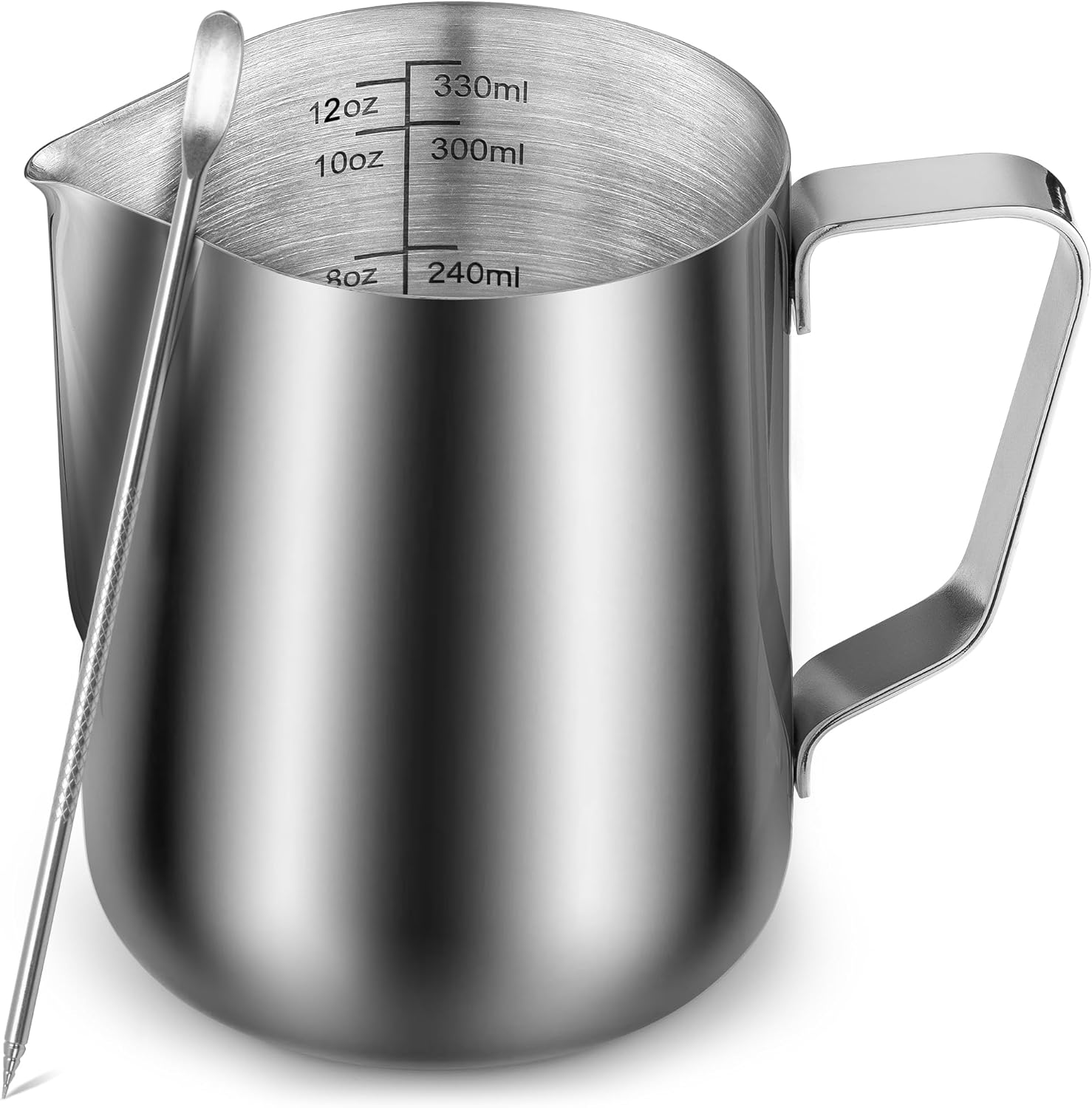 Milk Frothing Pitcher Stainless Steel – Milk Frother Steamer Cup - Easy Creamer...