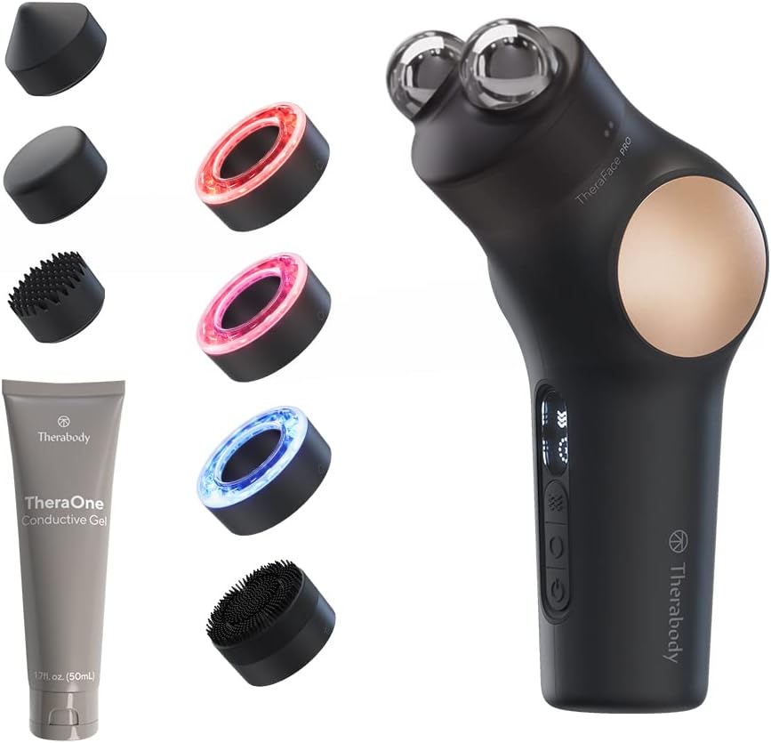 TheraFace PRO Microcurrent Facial Device - 8-in-1 Compact Face Massager, Facial...
