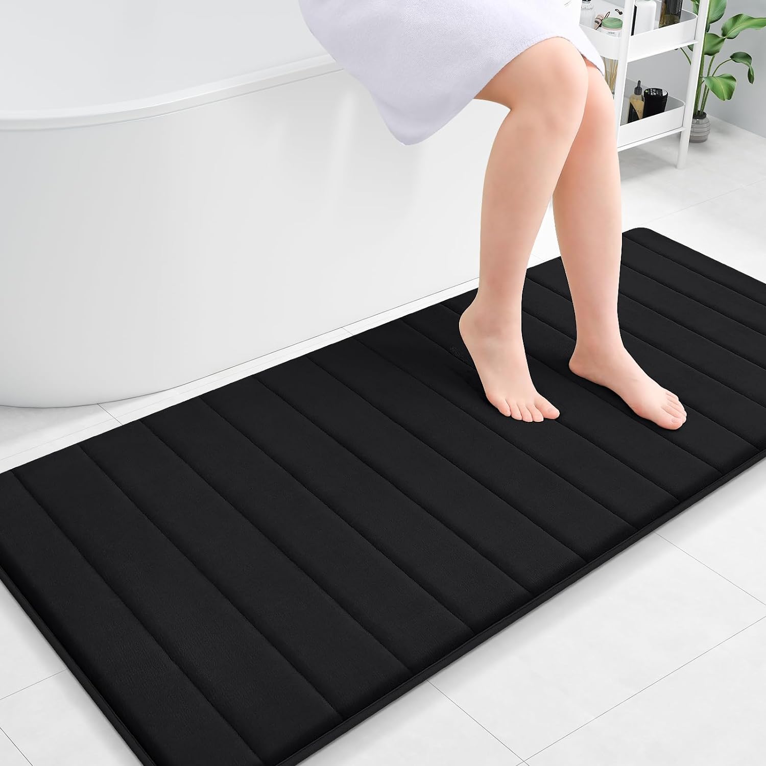 Colorxy Memory Foam Bath Mat 47x24, Ultra Soft and Absorbent Bathroom Rugs, Non-...
