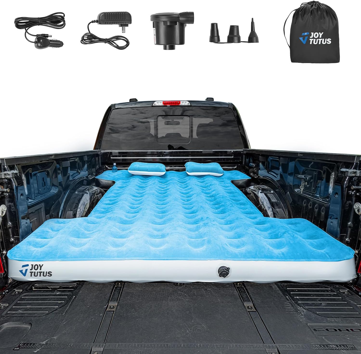 JOYTUTUS Truck Mattress for Camping 2.0, Air Bed with Inflatable Pillow for 6-6....