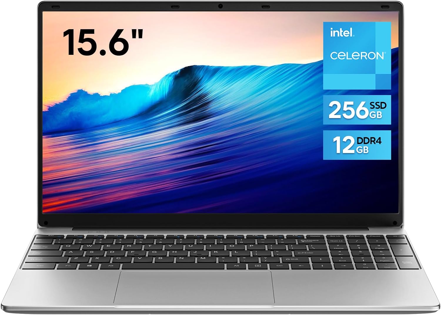 jumper 15.6" Laptop, 12GB DDR4 RAM 256GB SSD, Quad-Core N5095 Processor(up to 2....