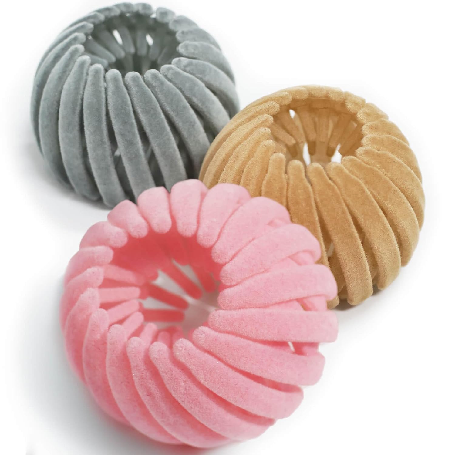 Sizobi 3 Pcs Hair Ties Hair Clip Holder, Expandable Bird Nest Ponytail Holders,...