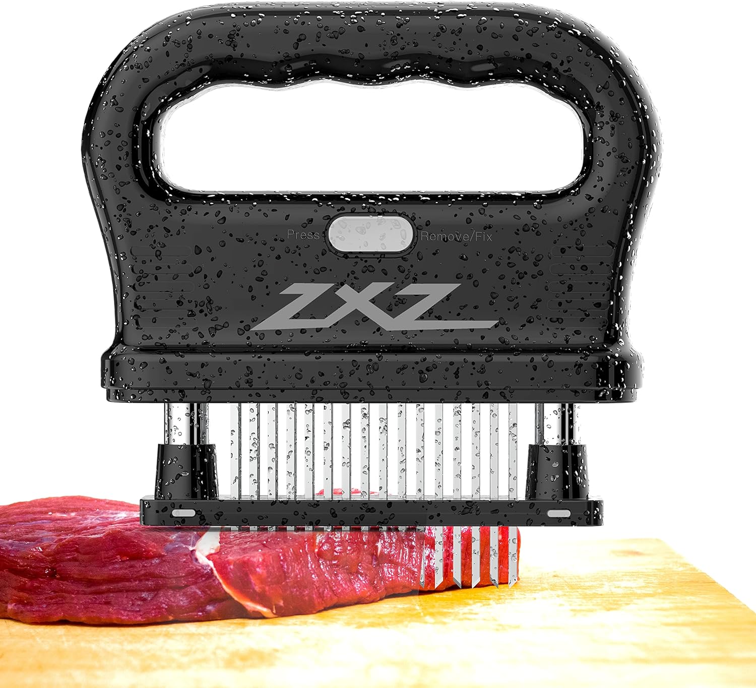 ZXZ Premium Meat Tenderizer Mallet – 48 Stainless Steel Blades, Ideal for Marina...