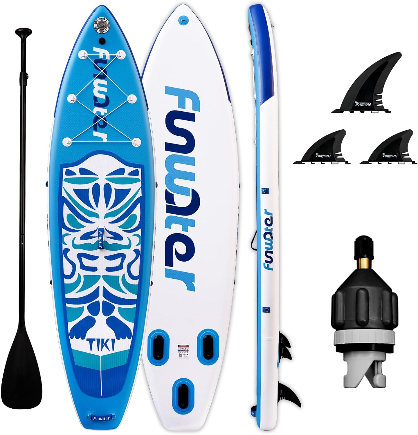 FunWater Inflatable Paddle Board Ultra-Light SUP for All Skill Levels Included w...