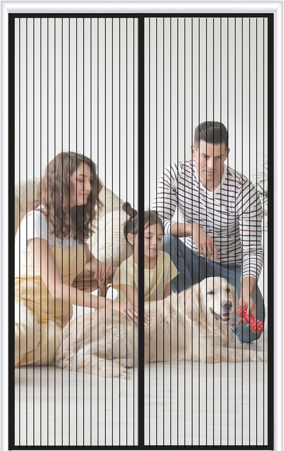 Magnetic Screen Door Mosquito Bug Net for Door-Poweful Magnets, No Hands Entry,...