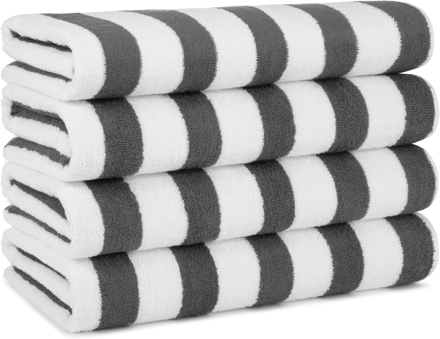 Arkwright Cali Cabana Stripe Beach Towel - Pack of 4 - Soft 100% Cotton Lightwei...