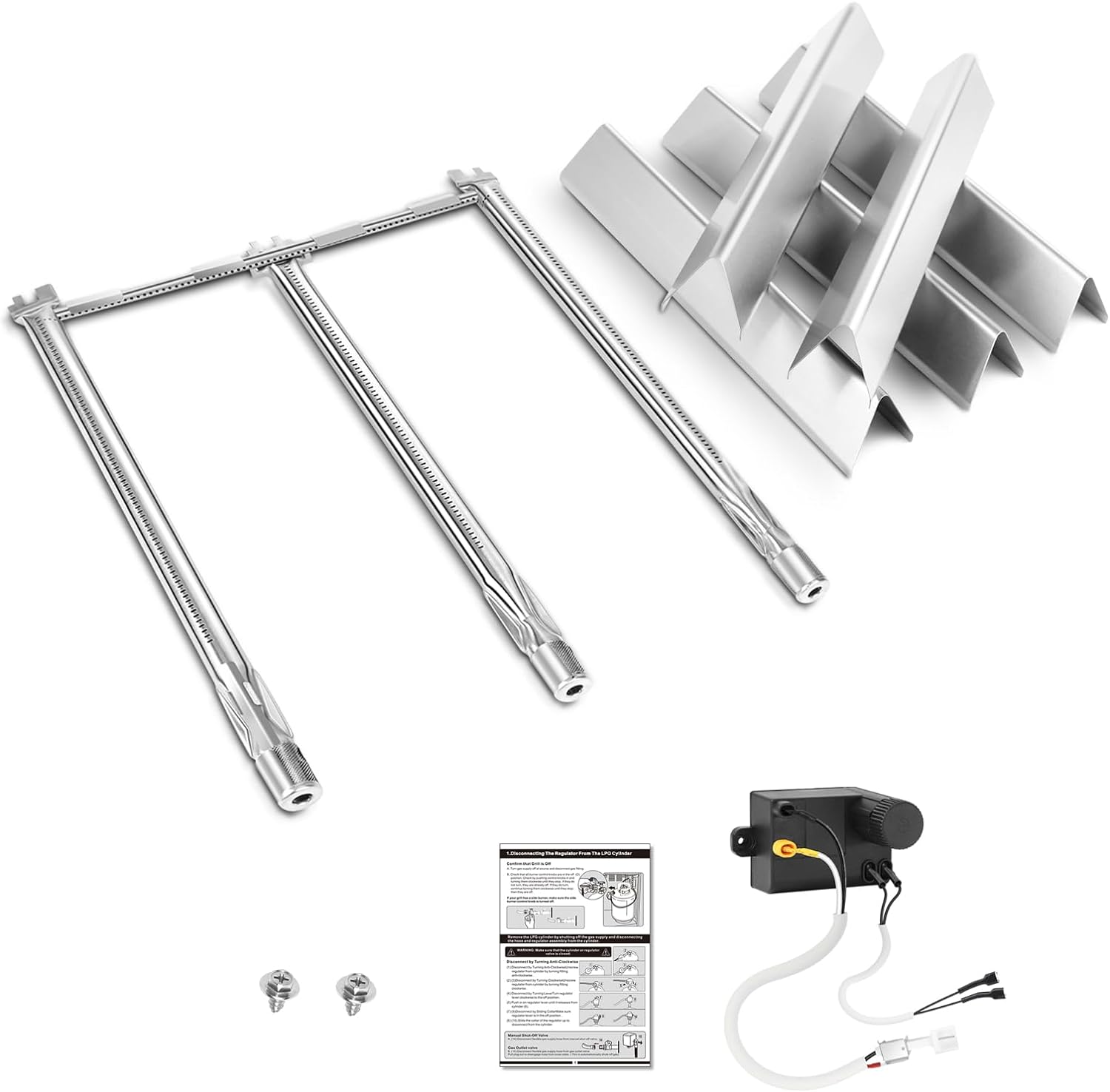 Uniflasy 7636 Flavorizer Bars 15.3 Inches 69787 Burner Tube 18 Inches and Ignito...
