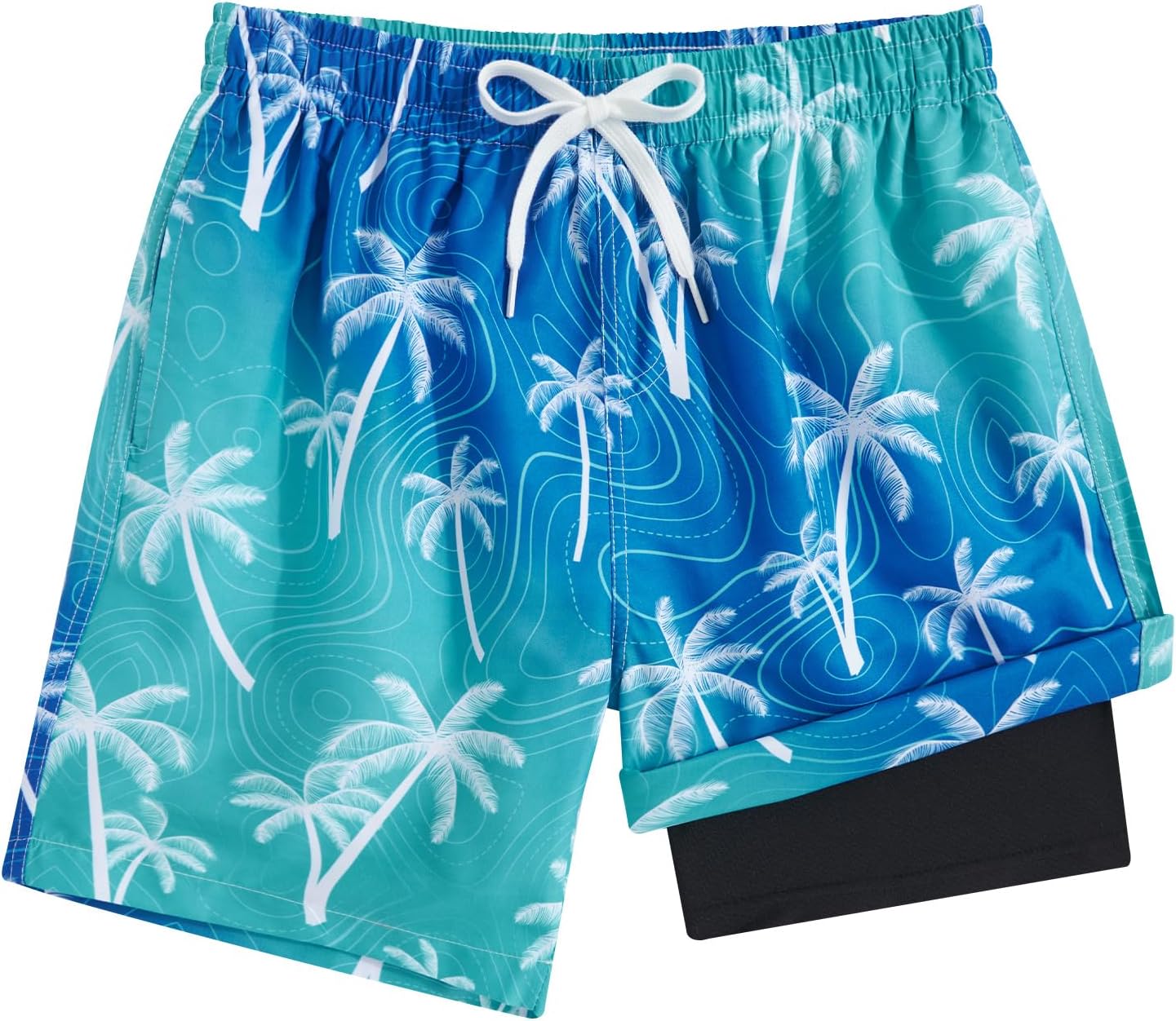 TUONROAD Boys Swim Trunks with Compression Liner Quick Dry Board Shorts with Box...