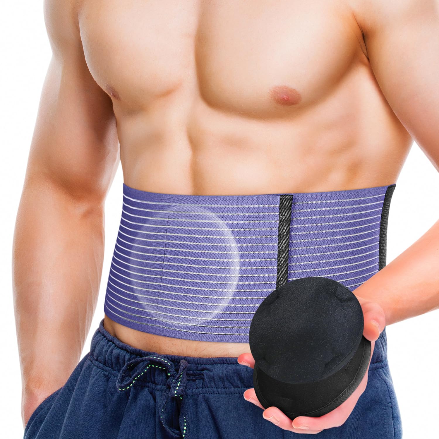 BLITZU Umbilical Hernia Belt for Men and Women – Abdominal Support Binder for Be...