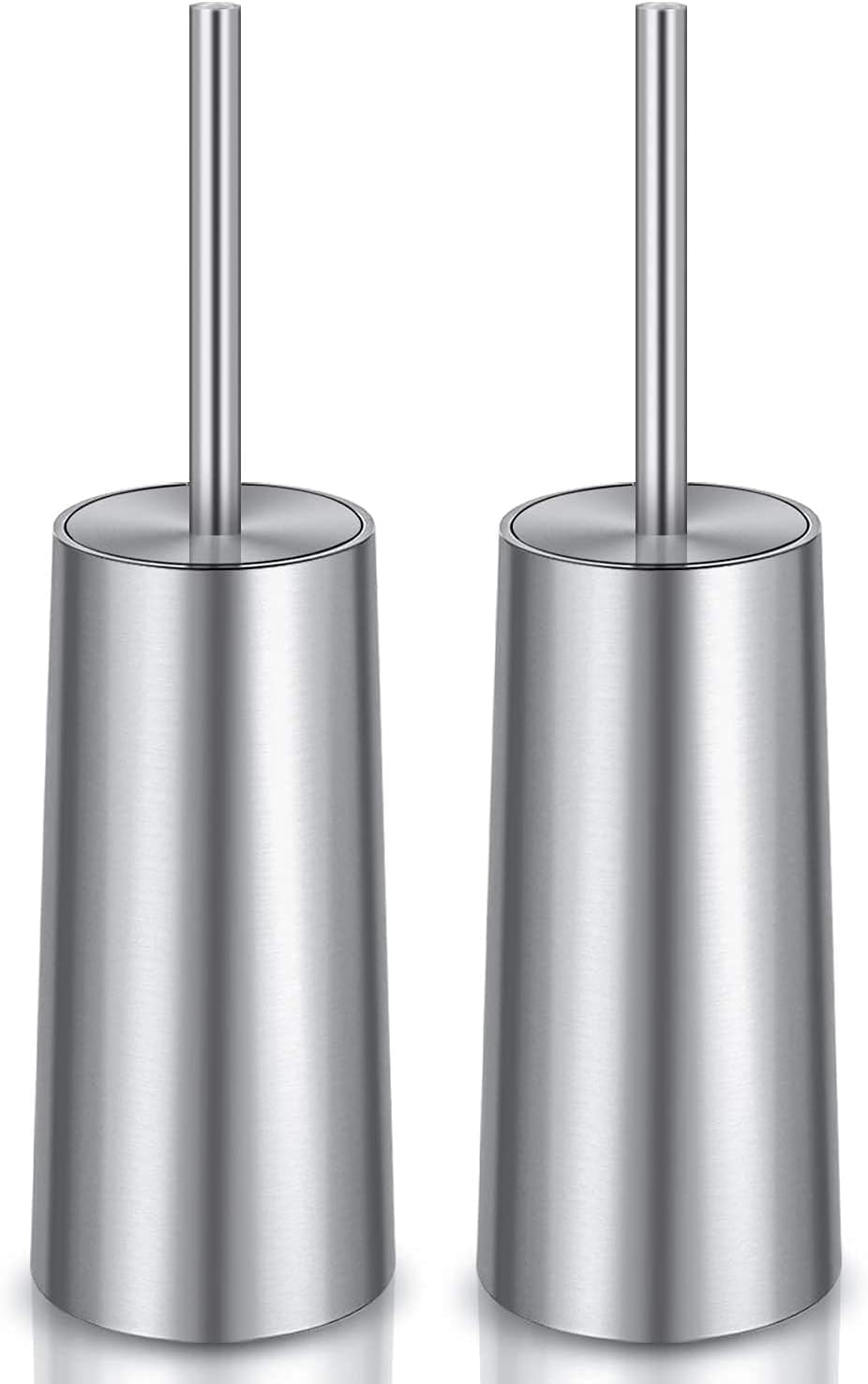 IXO Toilet Brush and Holder, 2 Pack Toilet Brush with 304 Stainless Steel Long H...