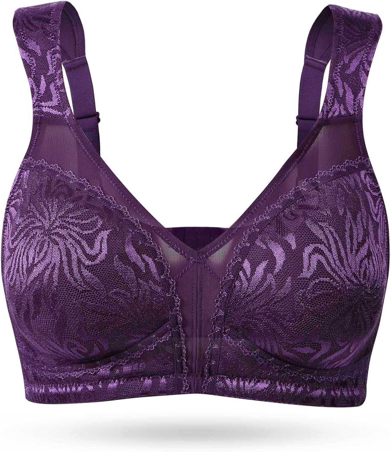 Wingslove Women's Full Coverage Non Padded Comfort Minimizer Wire-Free Bra Plus...