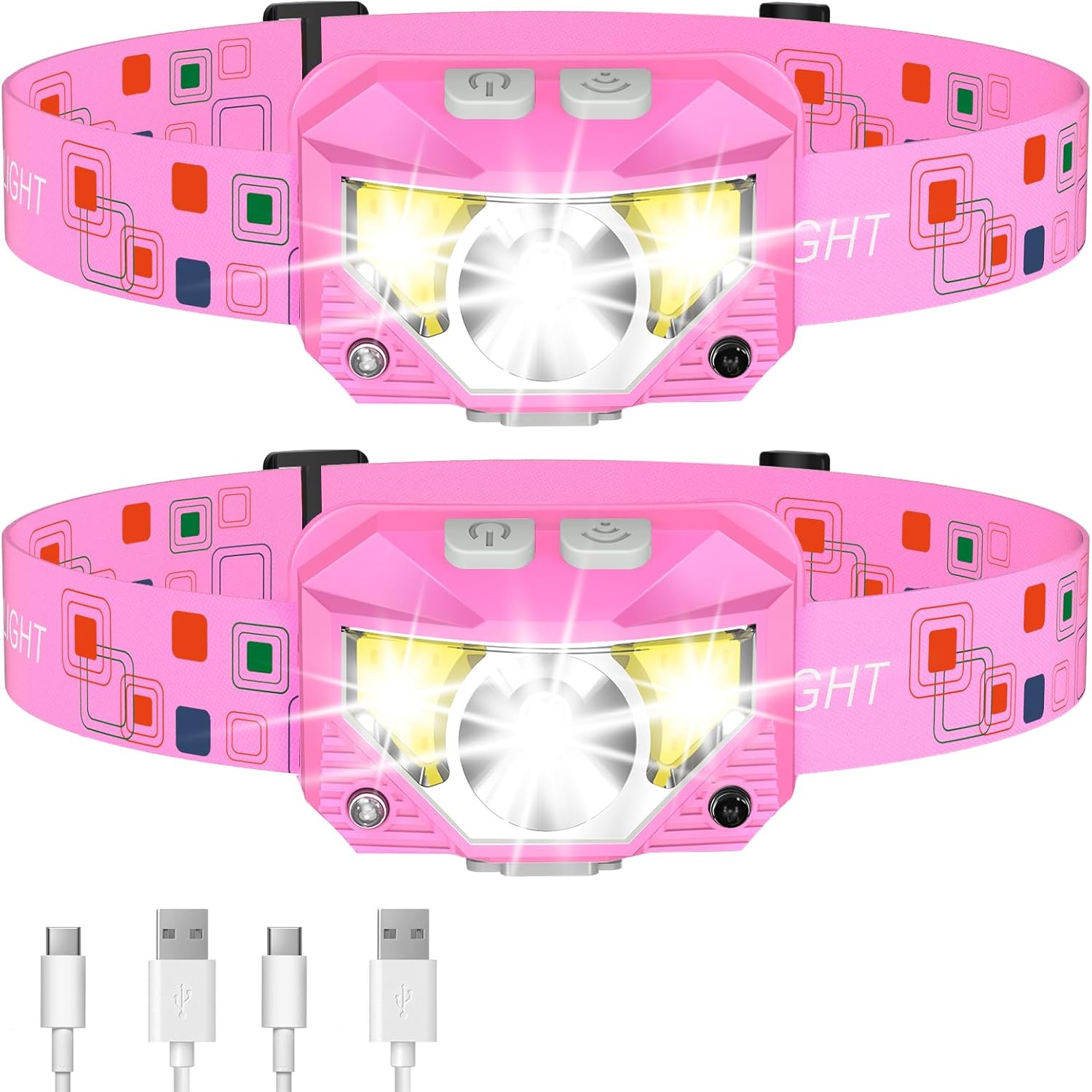 LHKNL Headlamp Flashlight, 1200 High Lumen Bright LED Rechargeable Headlight wit...