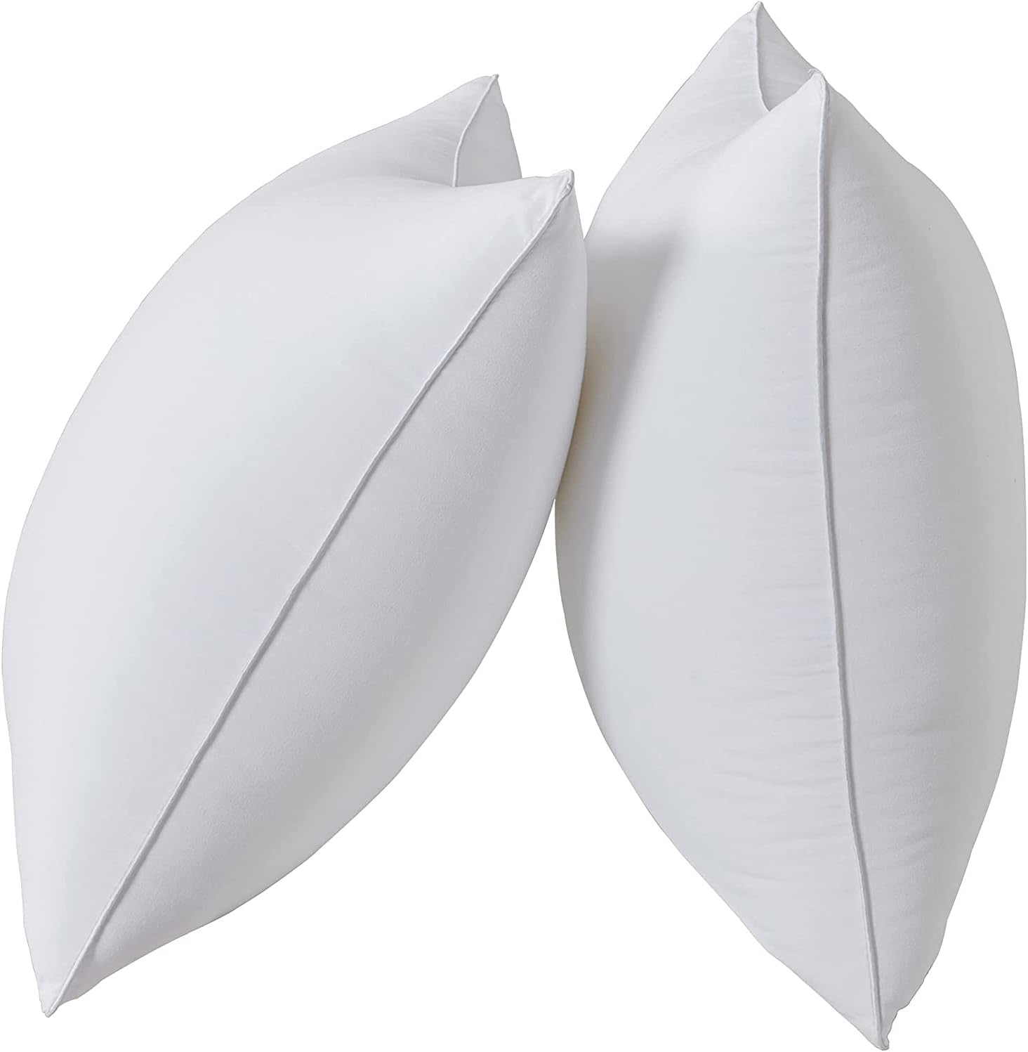 Qeils 20 x 20 Pillow Inserts Set of 2 White Throw Pillow Inserts with Soft Polye...
