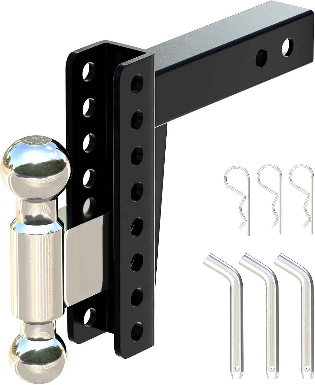 ORCISH Adjustable Trailer Hitch, Fits 2'' Trailer Hitch Receiver, 8'' Drop/Rise...
