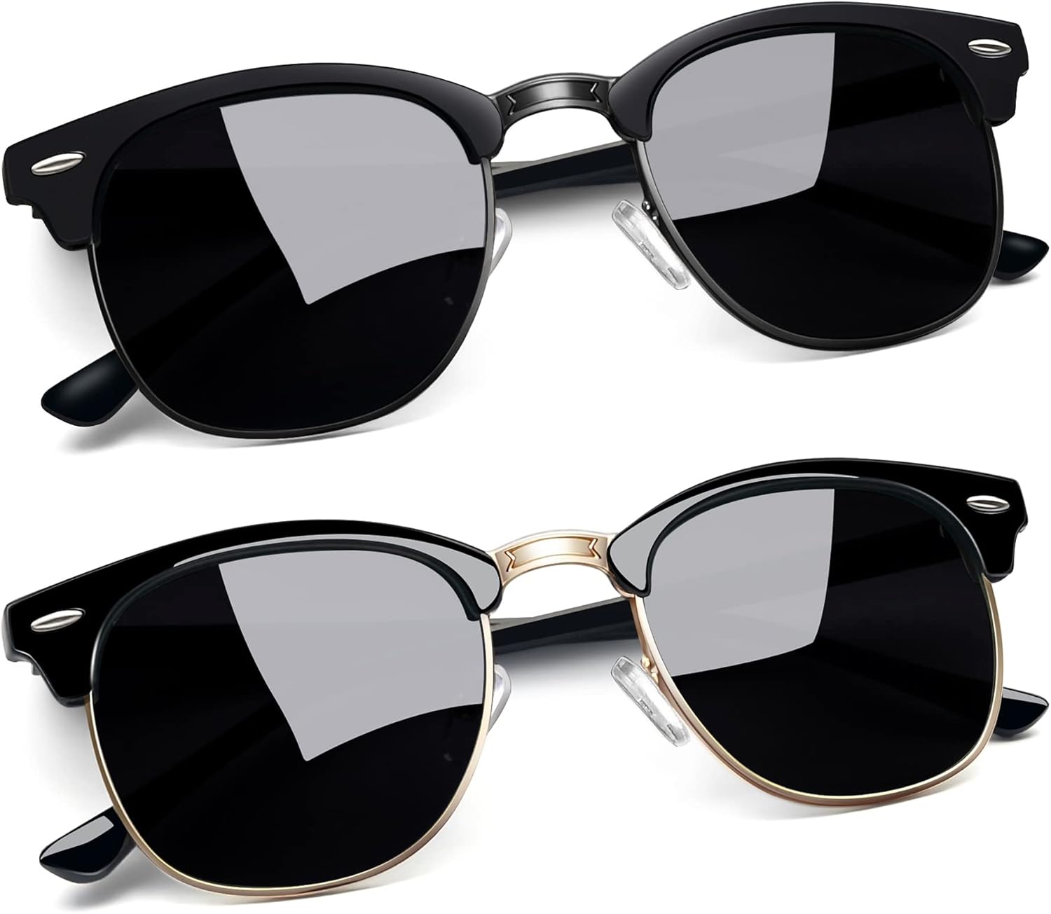 Joopin Semi Rimless Sunglasses Half Frame Sun Glasses Brownline Shades for Women...