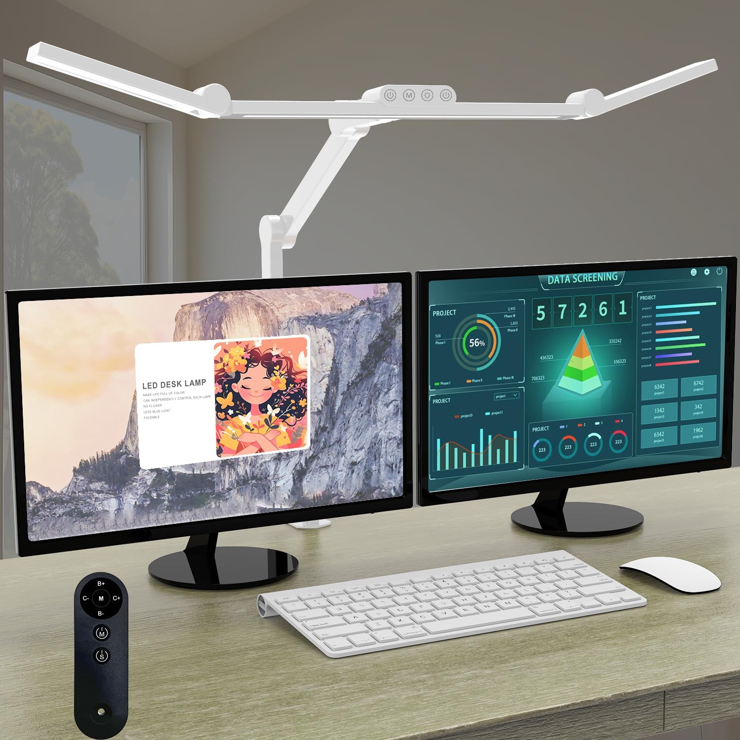 Micomlan Architect Desk Lamp with Clamp, Led Desk Lamp for Home Office with Remo...