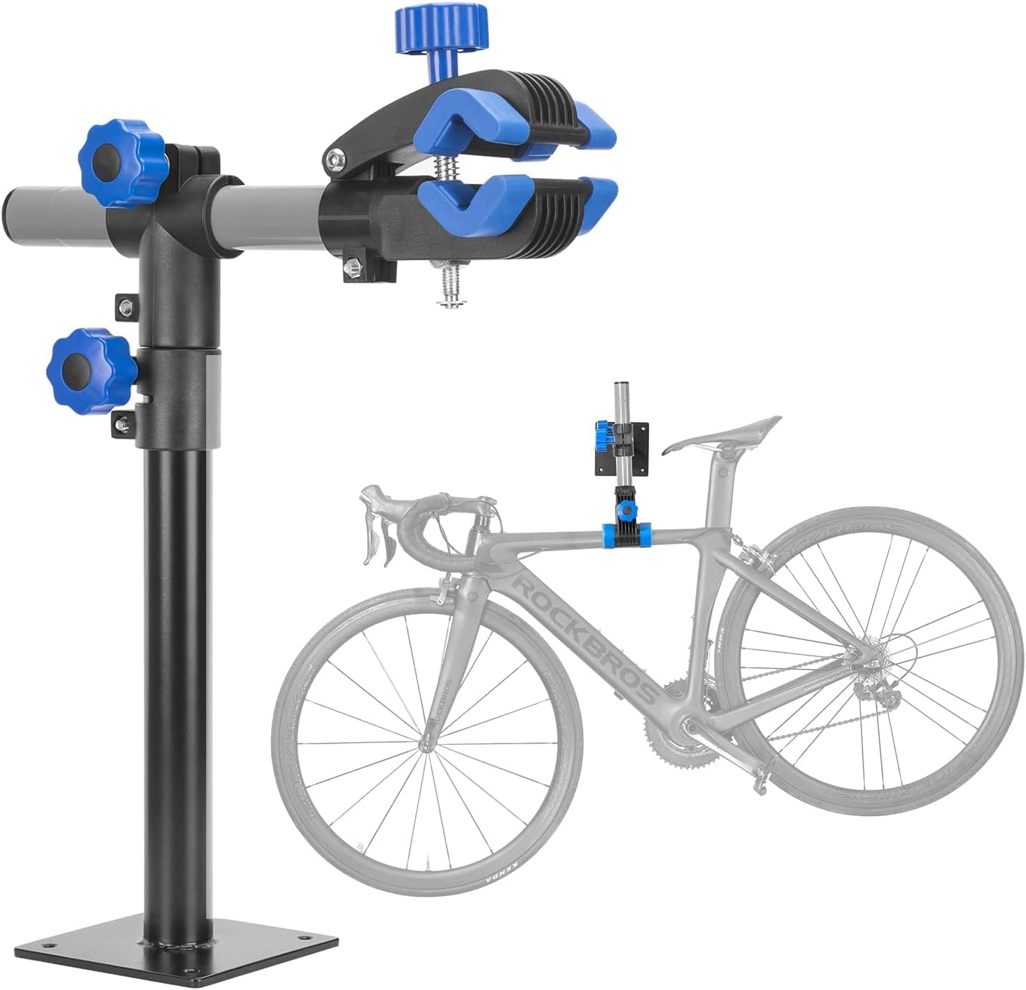 ROCKBROS Bike Repair Stand Wall Workbench Mount Rack Workstand Clamp Height Adju...
