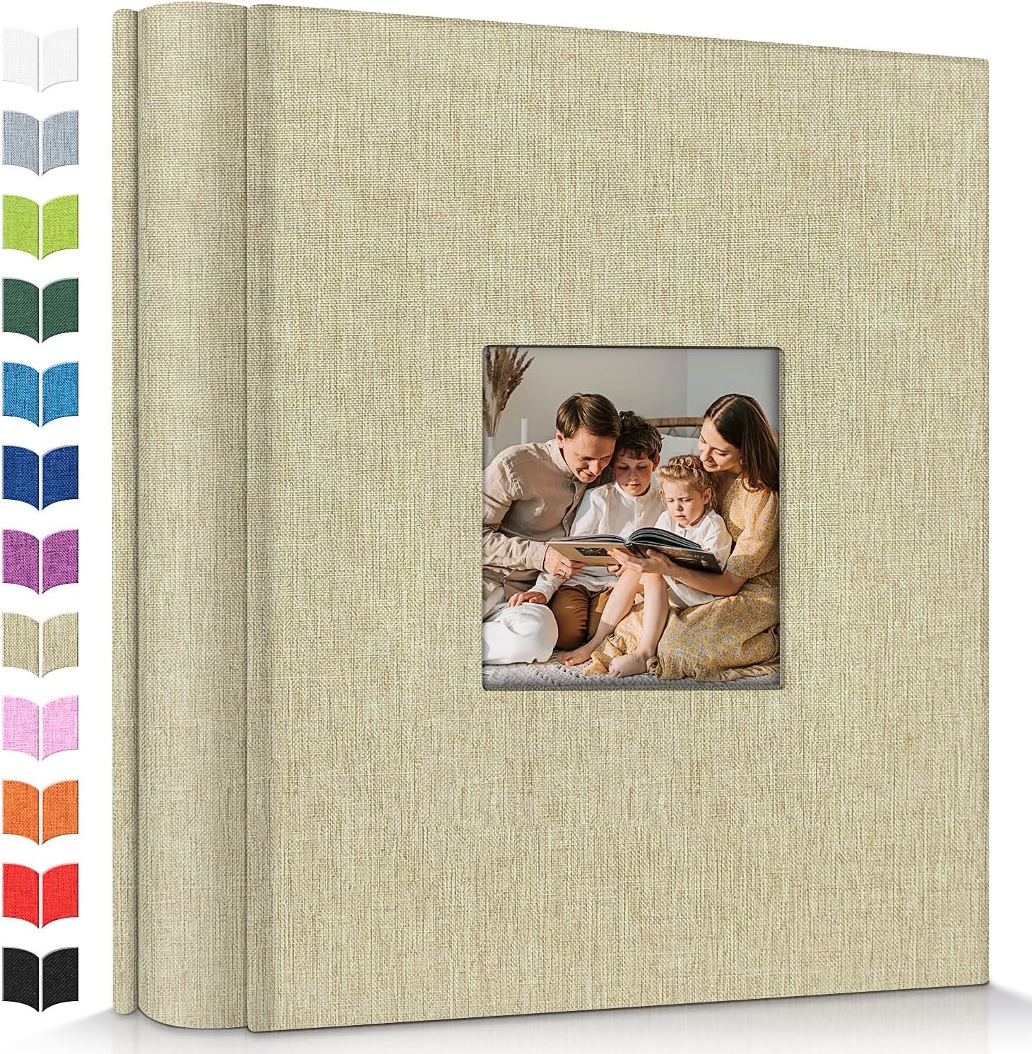 Photo Album 4x6 with 600 Pockets,Slip-in Picture Albums,Linen Cover Memory Book...