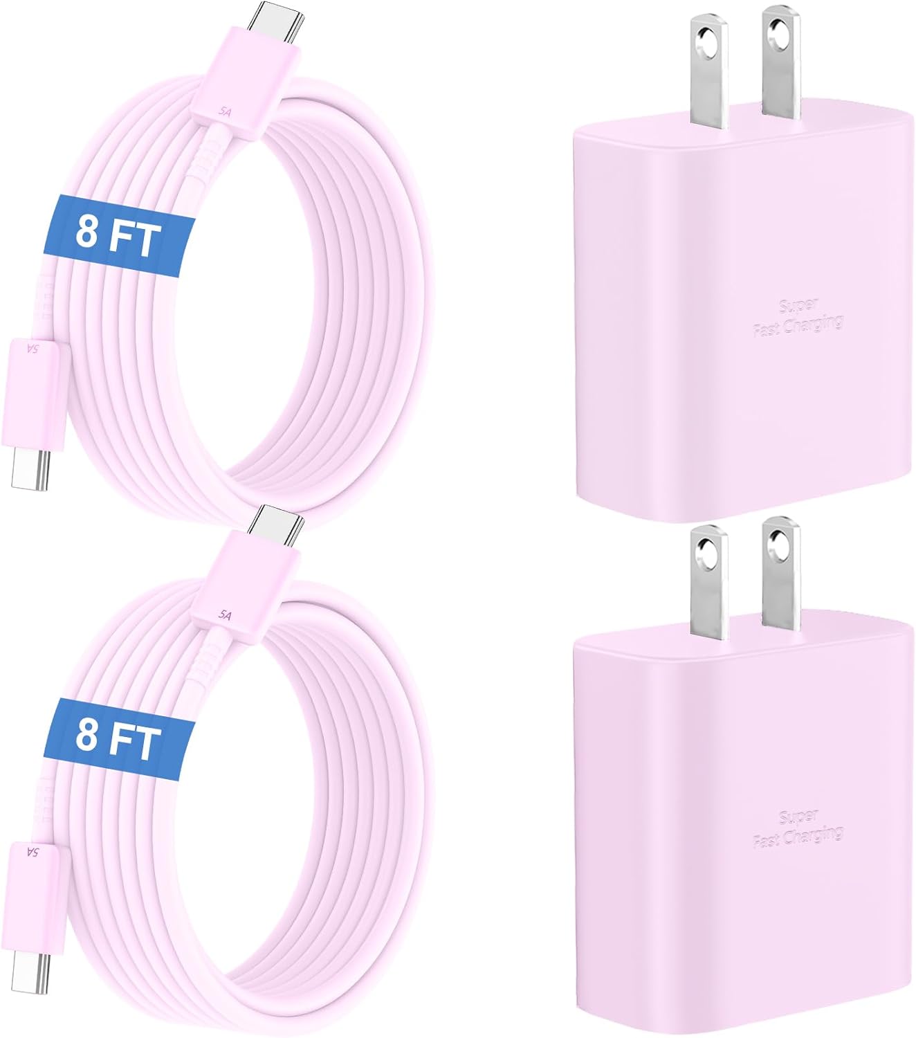 45W Samsung Super Fast Charger Type C, USB C Fast Charger 8ft Cable Cord Android...