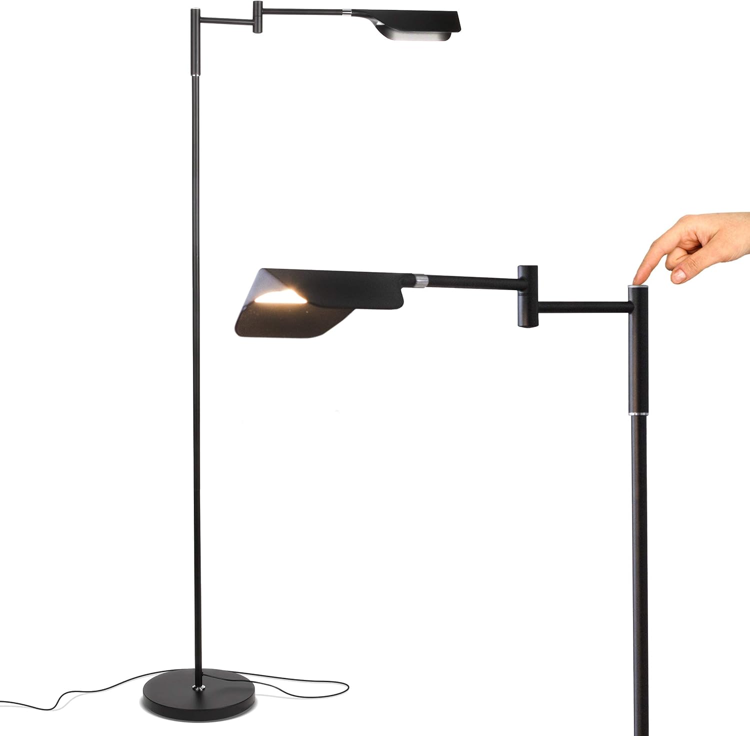 Brightech Leaf Pharmacy LED Reading Lamp, Dimmable Floor Lamp with Easy Rotation...