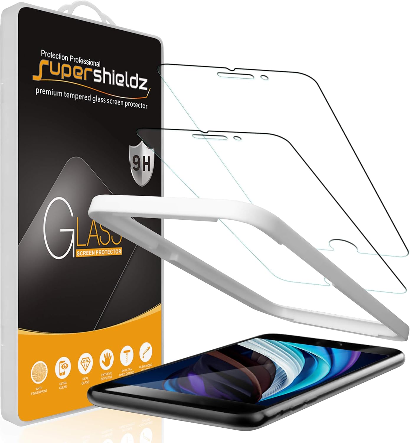 Supershieldz (2 Pack) Designed for iPhone SE (2022, 3rd Gen) / iPhone SE (2020,...