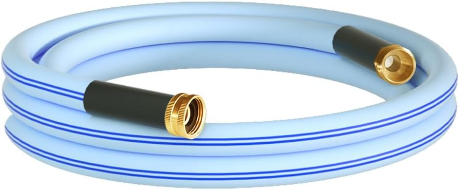 Atlantic Heavy Duty Garden Hose 5/8 Inch x 8 Foot Blue Color, Short Connection L...