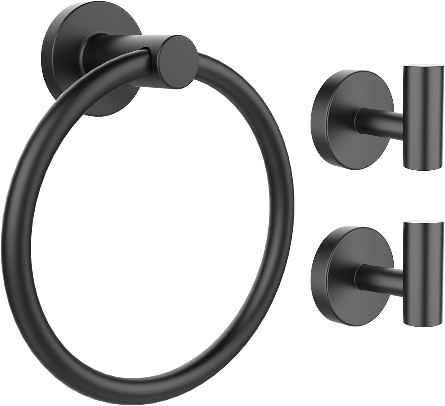 SetSail Bathroom Hardware Set, Matte Black 304 Stainless Steel Bathroom Accessor...