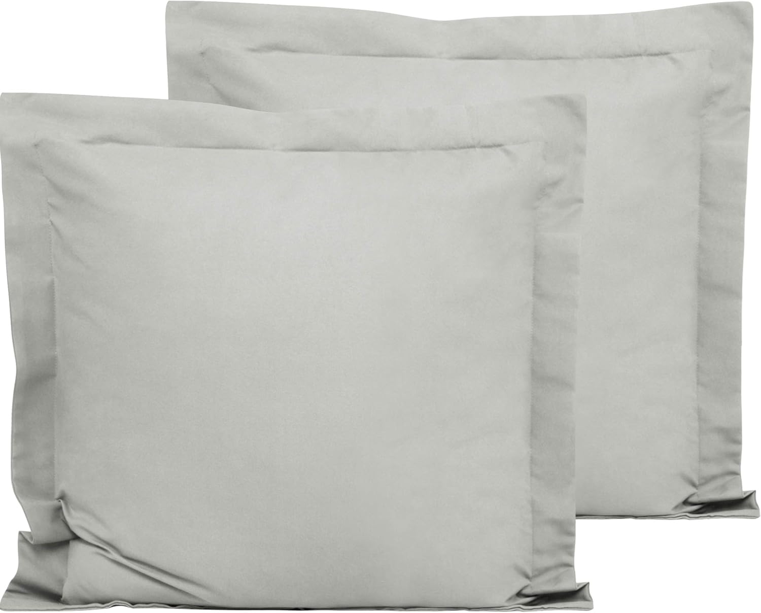 FLXXIE Microfiber European Pillow Shams Set of 2, Fade, Wrinkle and Shrinkage Re...