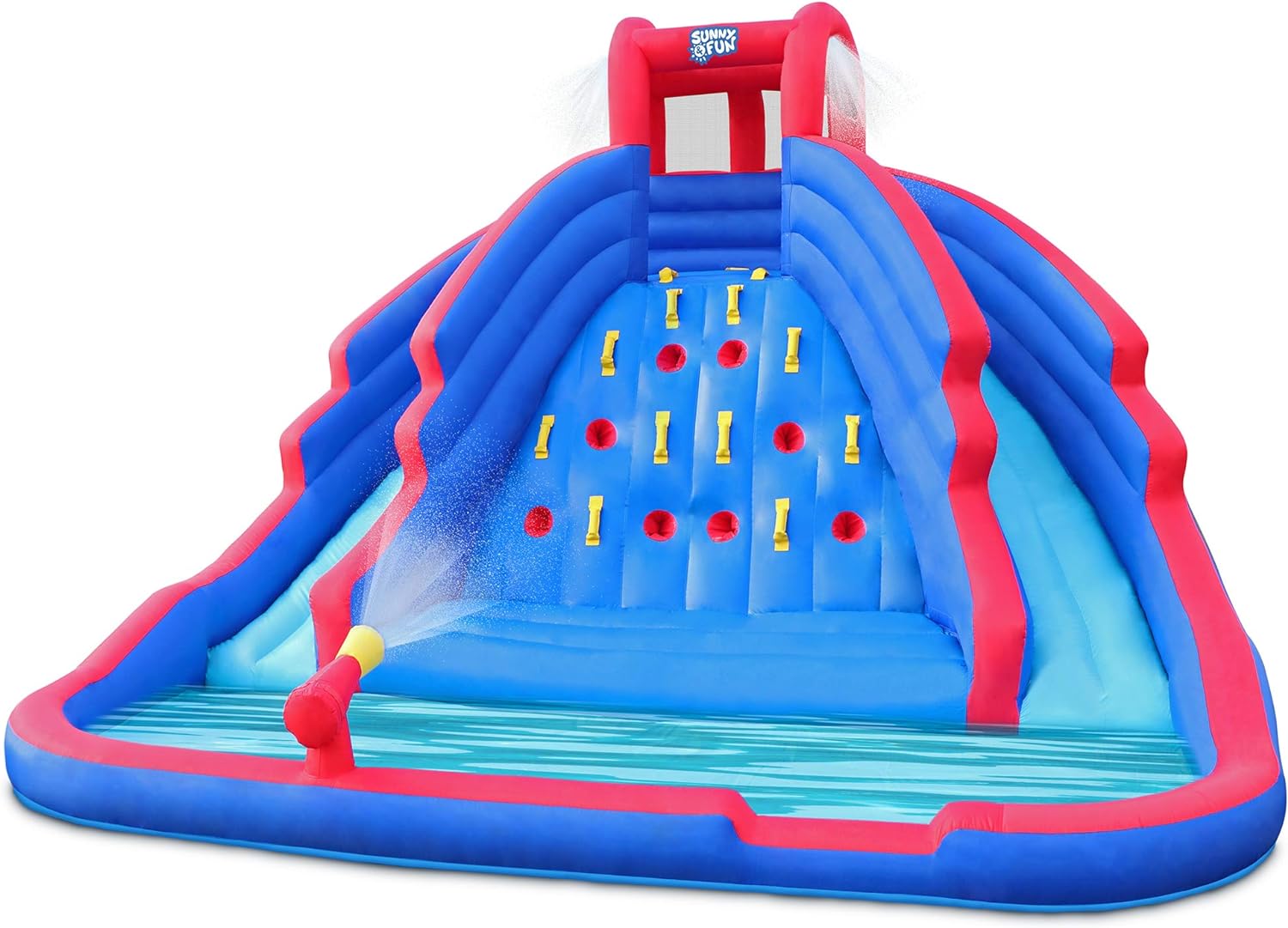 Sunny & Fun Ultra Climber Inflatable Water Slide Park – Heavy-Duty for Outdoor F...