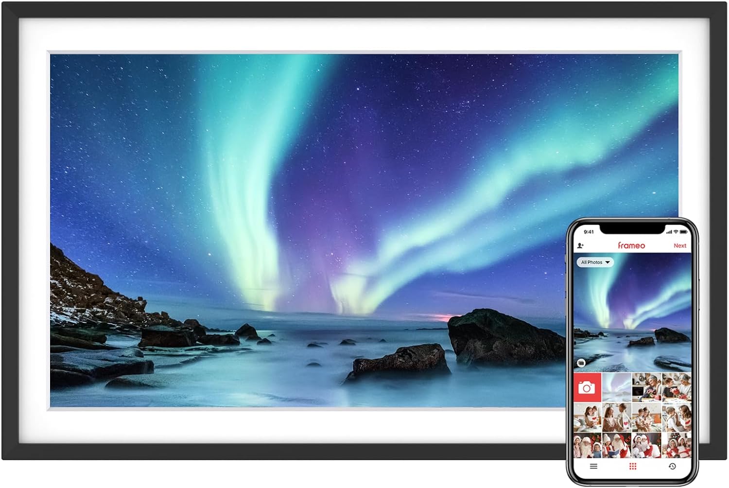 15.6'' Digital Picture Frame with 32GB Storage, Digital Photo Frame with 1920x10...