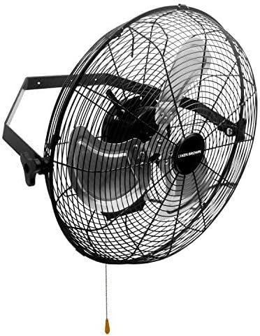 KEN BROWN 18 Inch Wall Mount Fan Outdoor, 4300CFM Metal Wall Fan, 3-Speeds High...