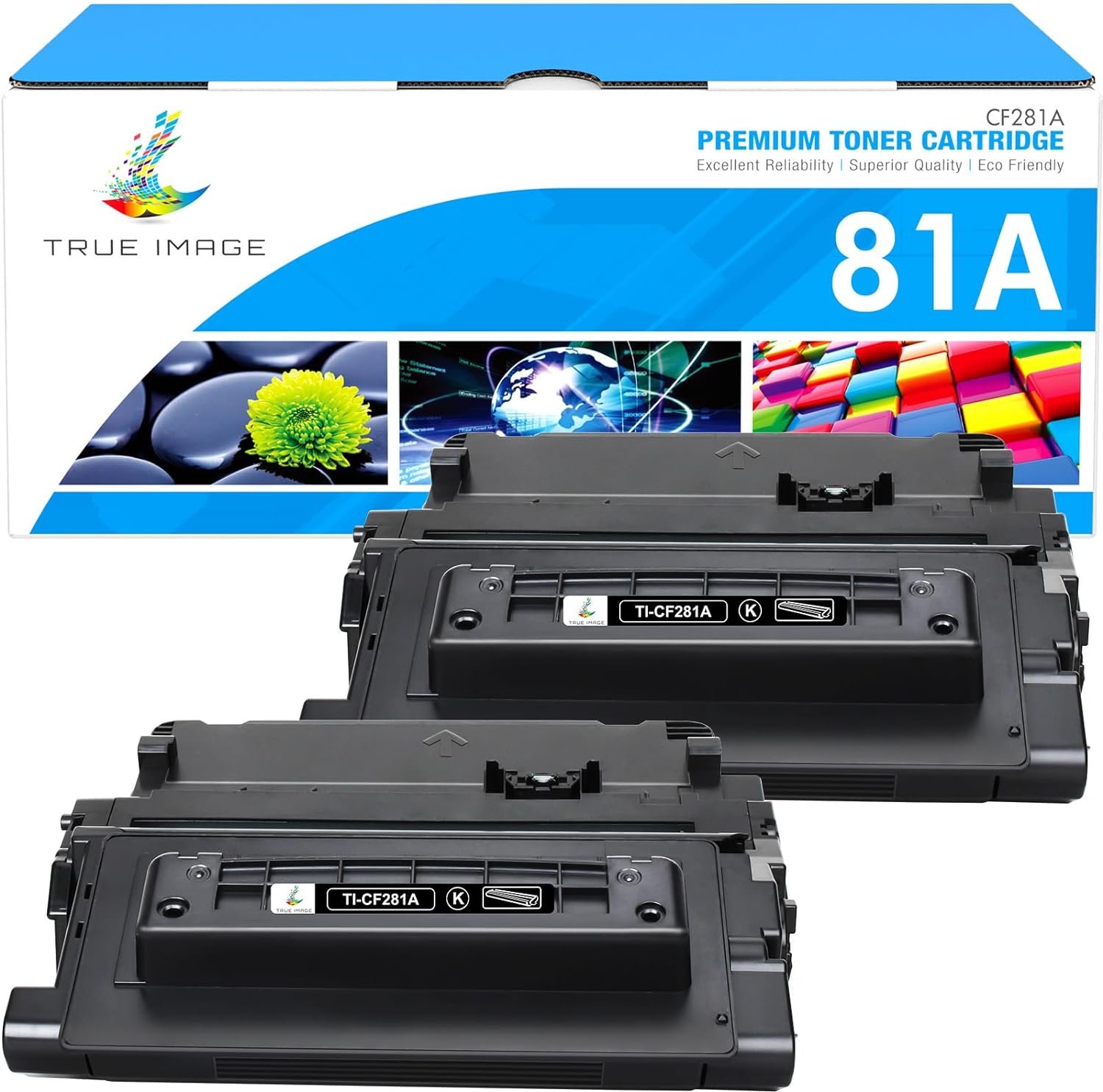 CF281A 81A Black Toner Cartridge：2-Pack Compatible Replacement for HP 81A CF281...