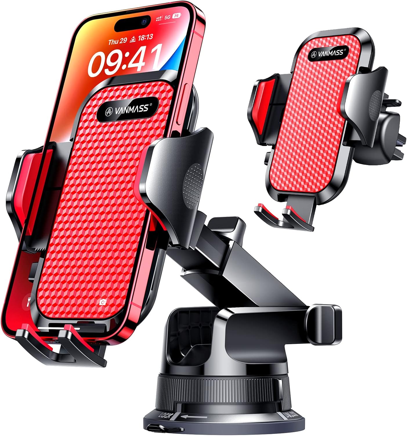 VANMASS [Pro Version] Universal Car Phone Mount [Super Suction Cup] Dashboard Ph...