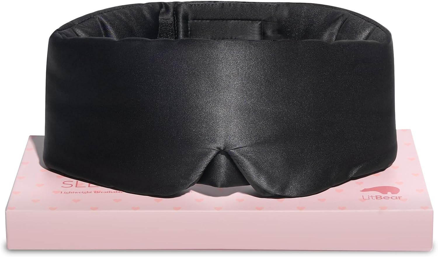 LitBear Silk Sleep Mask, Eye Mask Sleeping for Women Men Side Sleeper, 22 Momme...