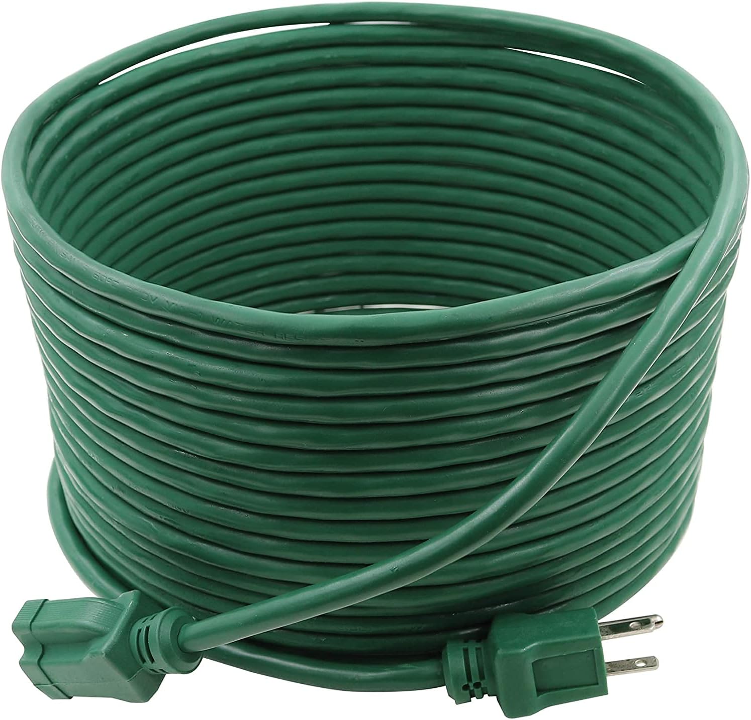 Clear Power 40 ft Outdoor Extension Cord 16/3 SJTW, Lawn & Garden Green Cable fo...
