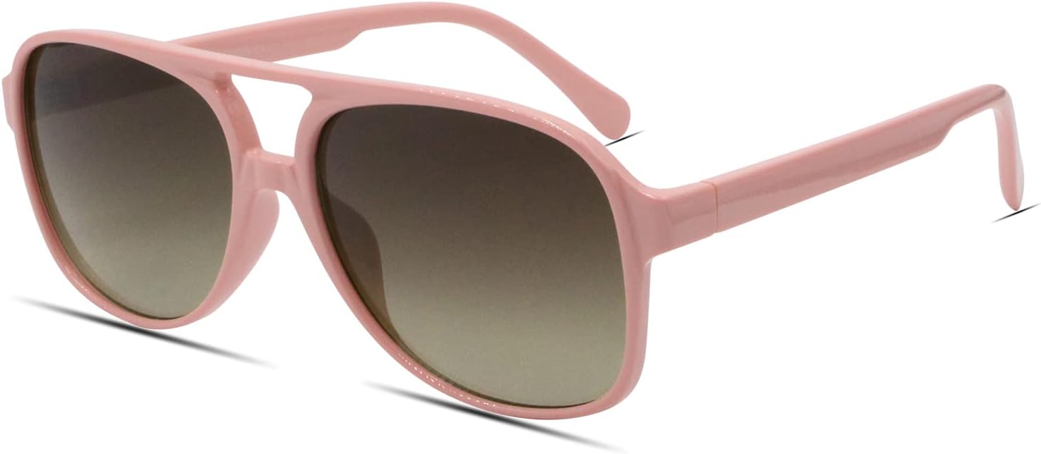 Freckles Mark Vintage Retro 70s Sunglasses for Women Men Classic Large Square Av...