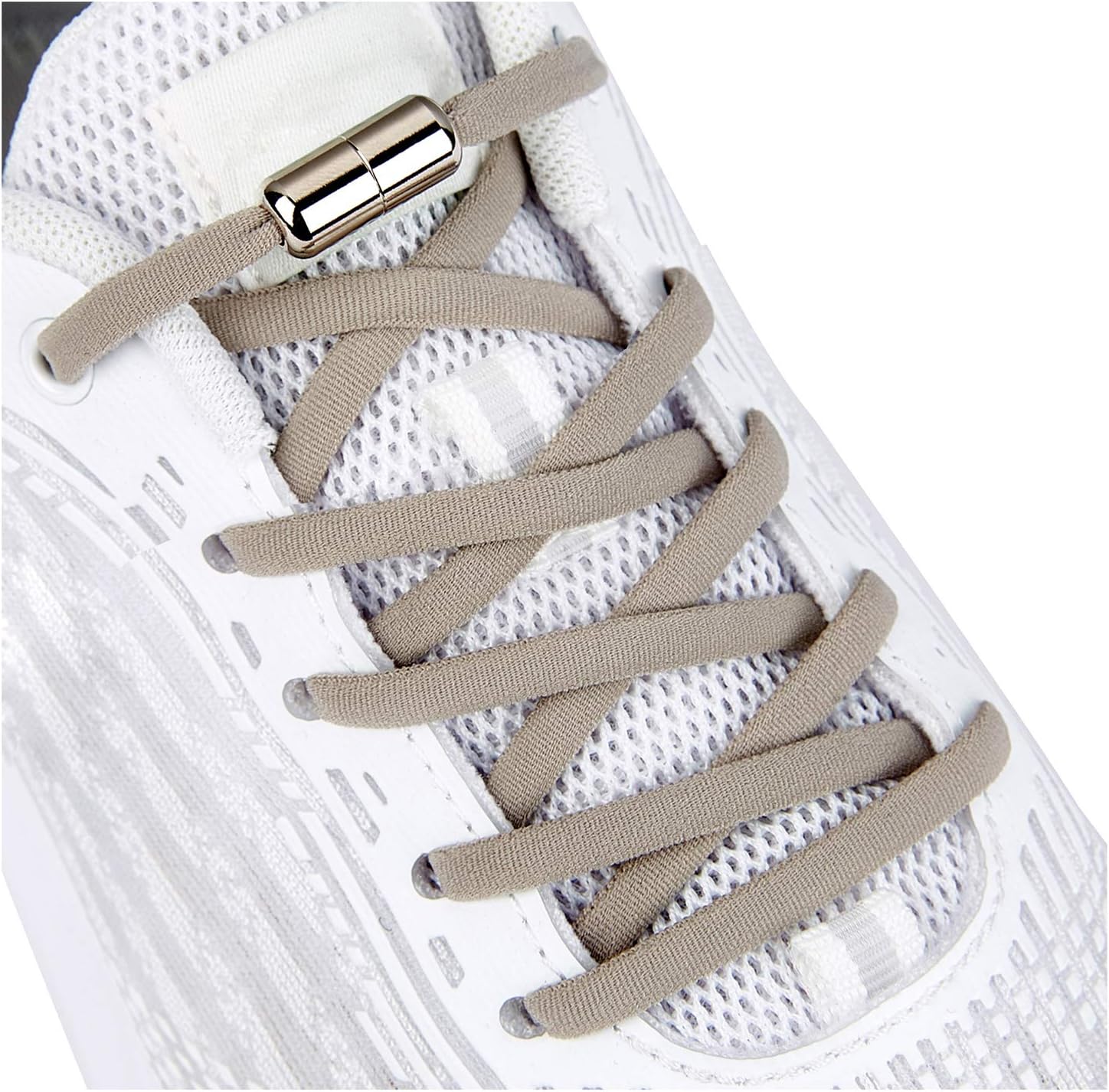Elastic Shoe Laces for Kids and Adults Sneakers,Elastic No Tie Shoelaces 1grey
