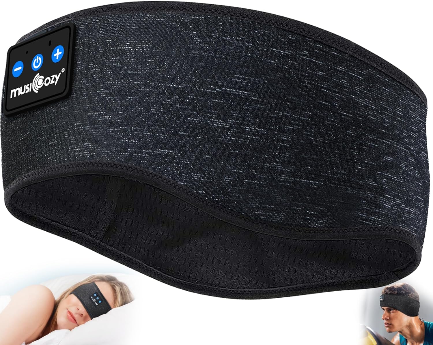 MUSICOZY Sleep Headphones Bluetooth 5.2 Headband Headphones, Wireless Earphones...