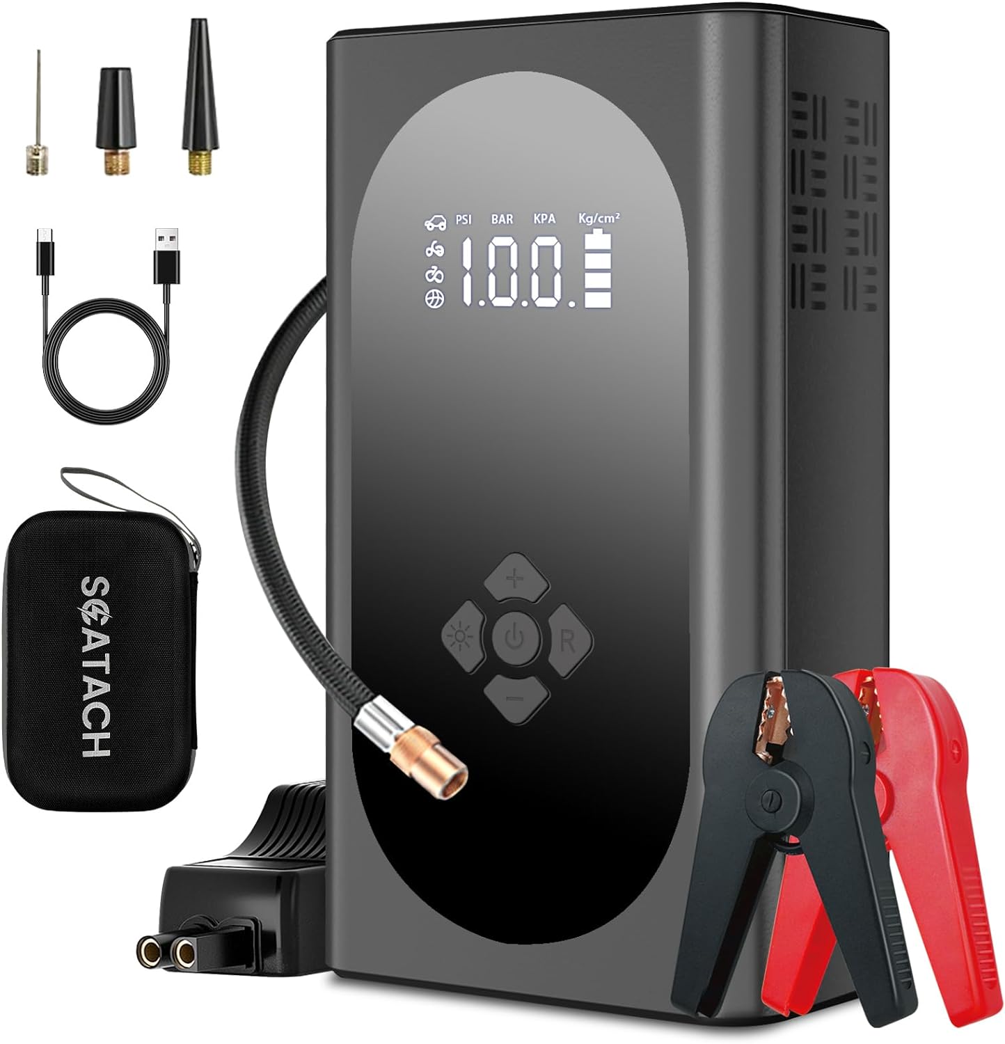 Q12 4000A 150PSI Jump Starter with Air Compressor, Jump Starter Battery Pack (Up...