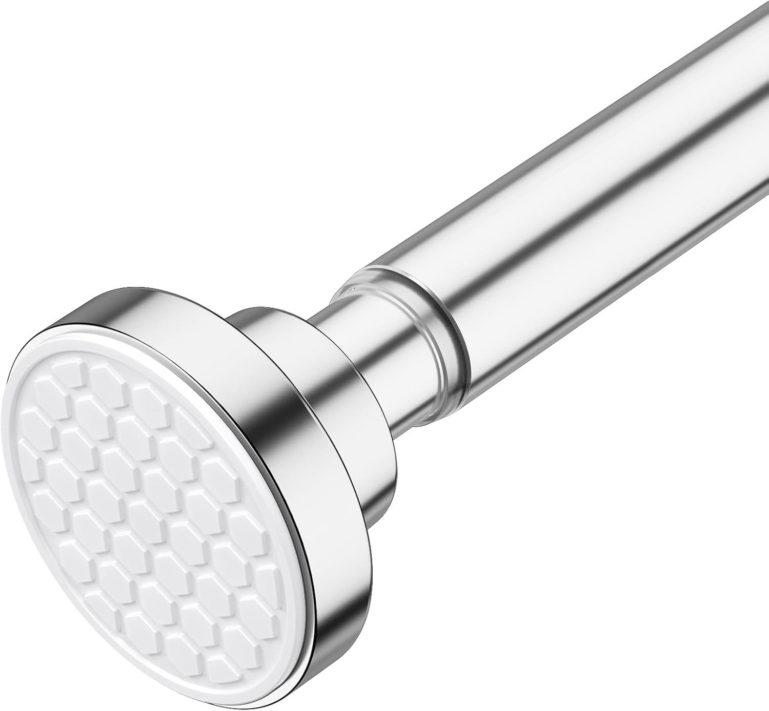 AIZESI 1pcs Silver Shower Curtain Rod No Drilling 43-73 Inch, Spring Tension Cur...