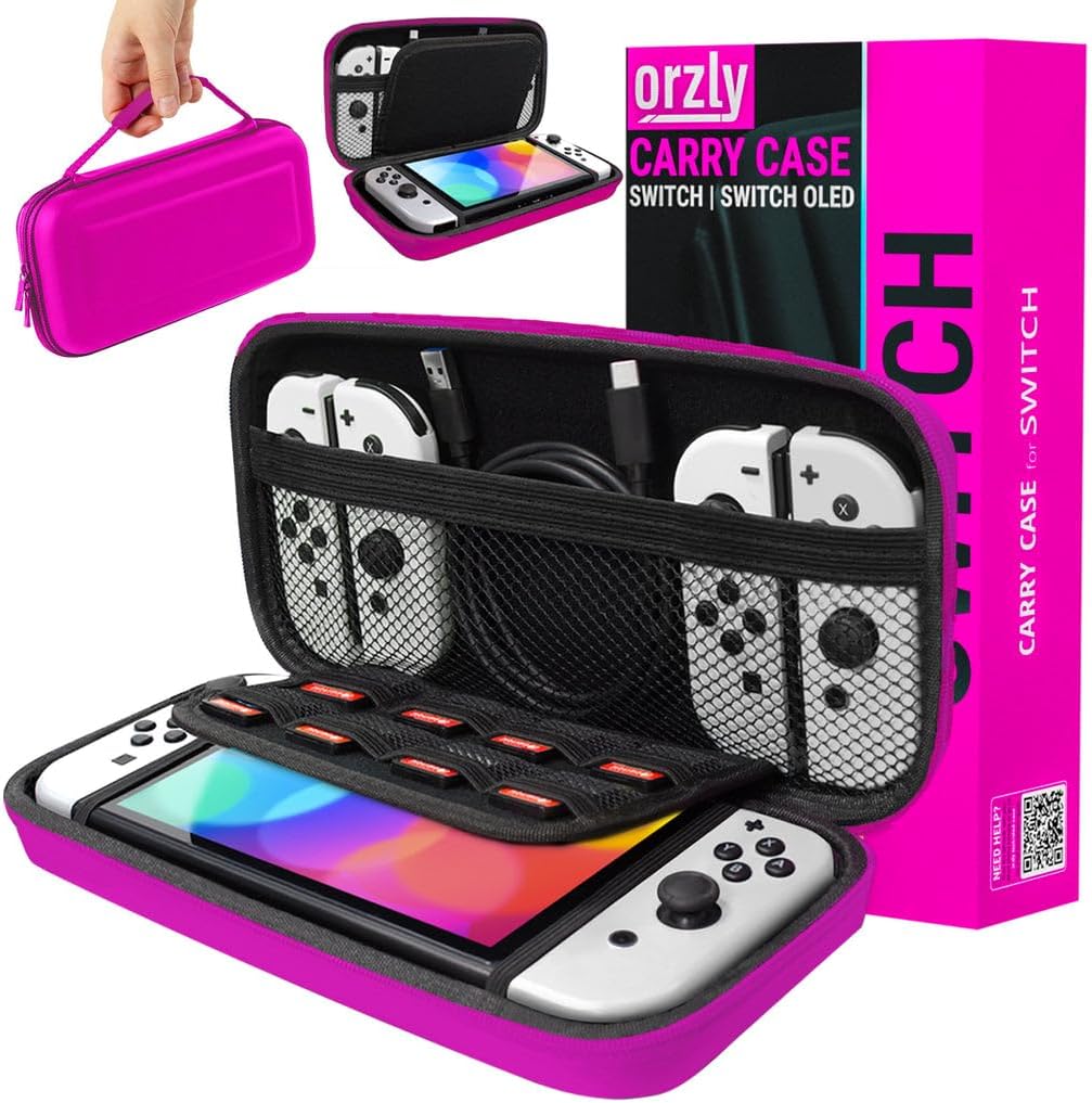 Orzly Carry Case Compatible with Nintendo Switch and New Switch OLED Console -Pr...